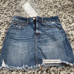 American Eagle Denim Distressed Skirt
